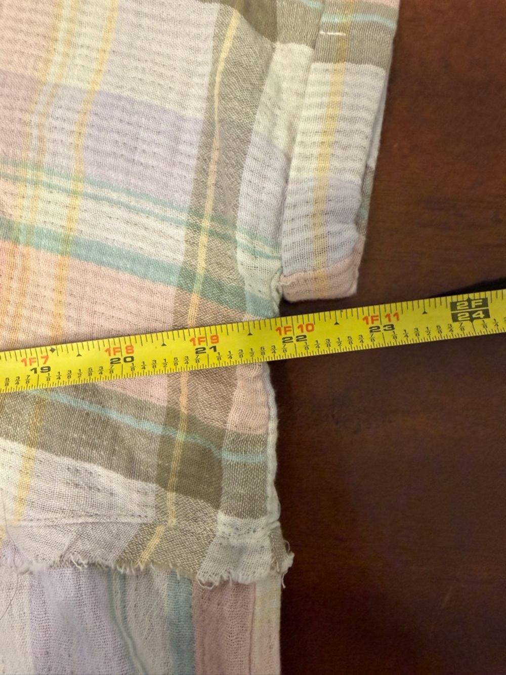 Lucky Brand Pastel Plaid Button-Up Top in Pink, Lavender & Mint - Picture 3 of 4